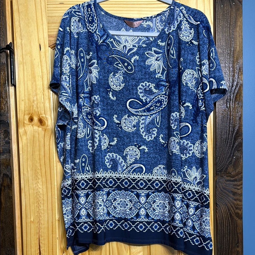 Amana Paisley Blue top large